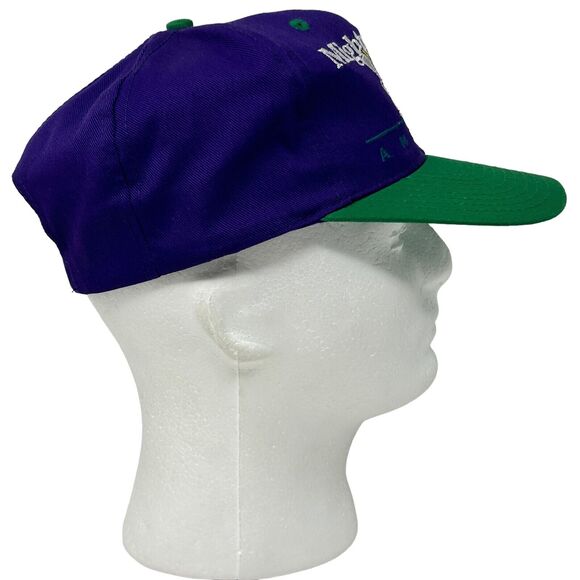 Vintage 90s Anaheim Mighty Ducks Hat Cap NHL Snapback Twins Enterprises Purple - Picture 5 of 9